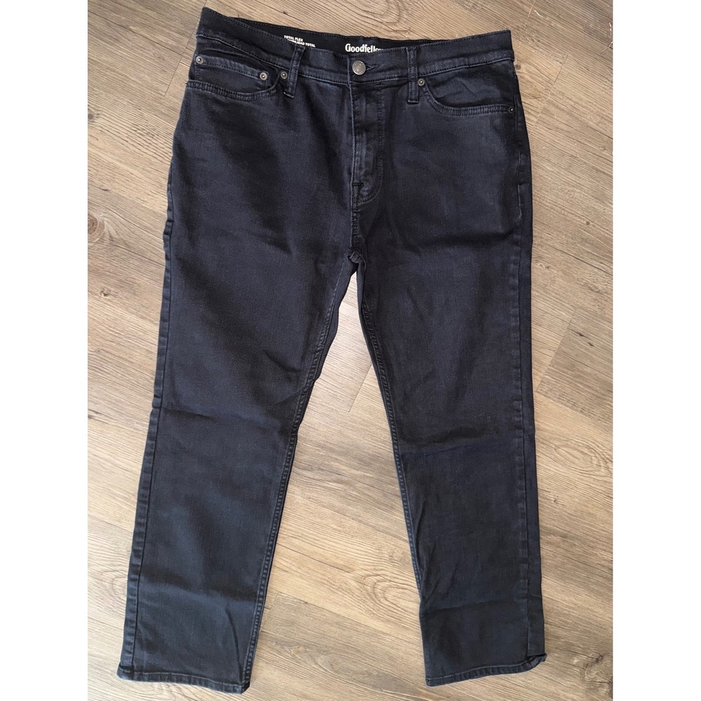 Goodfellow & Co Mens Total Flex Straight Fit Black Jeans 34x30